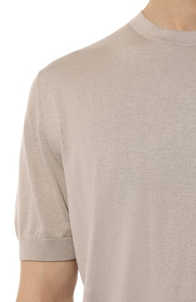 Джемпер из шелка и хлопка AGNONA бежевого цвета по цене 87550 руб., арт. K102U05E/0Q1808E, фото 5 Джемпер из шелка и хлопка AGNONA, арт. K102U05E/0Q1808E, фото 5