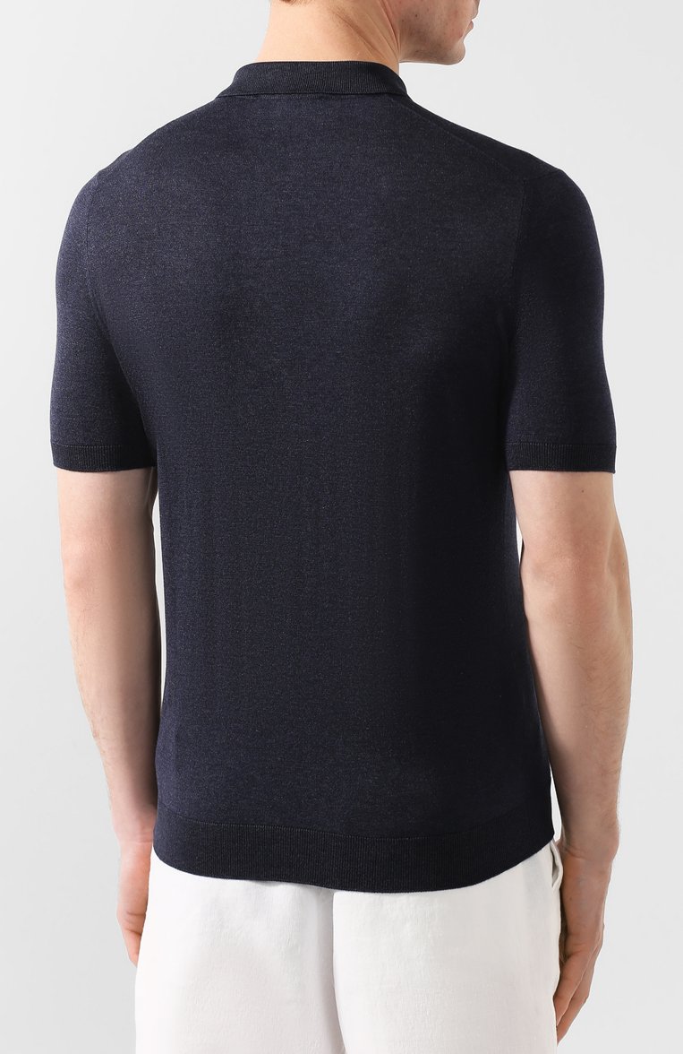 Шелковое поло ANDREA CAMPAGNA, арт. 43111/23503, фото 4