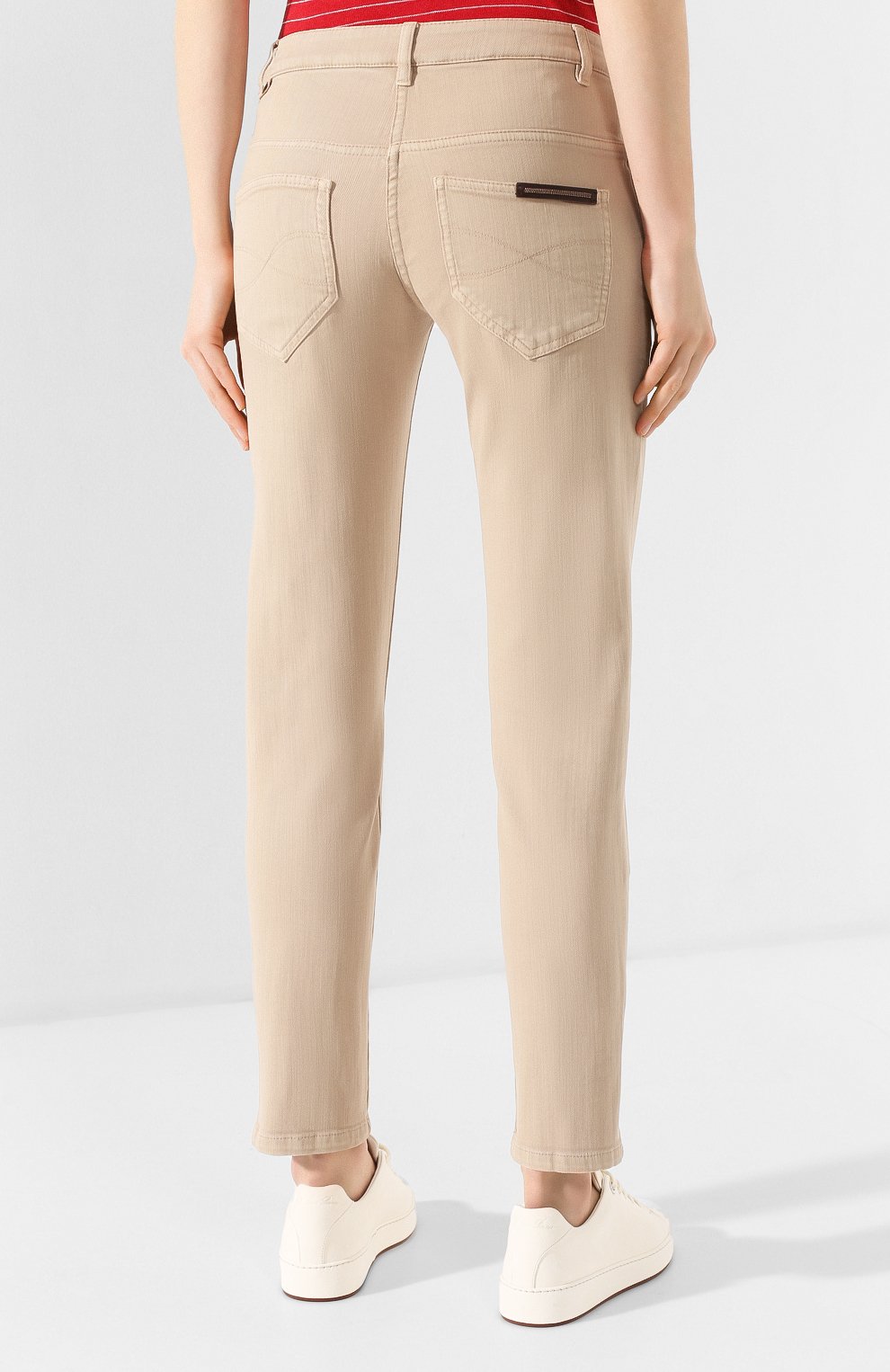 Джинсы BRUNELLO CUCINELLI бежевого цвета по цене 58450 руб., арт. MH137P5491, фото 4 Джинсы BRUNELLO CUCINELLI, арт. MH137P5491, фото 4