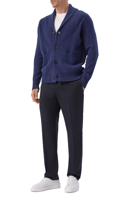Шерстяной кардиган Andrea Campagna M5625-6452T Синий  M5625-6452T Фото 2