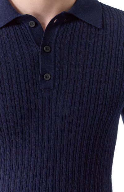 Поло из шерсти и шелка KITON, арт. UMM059805, фото 5