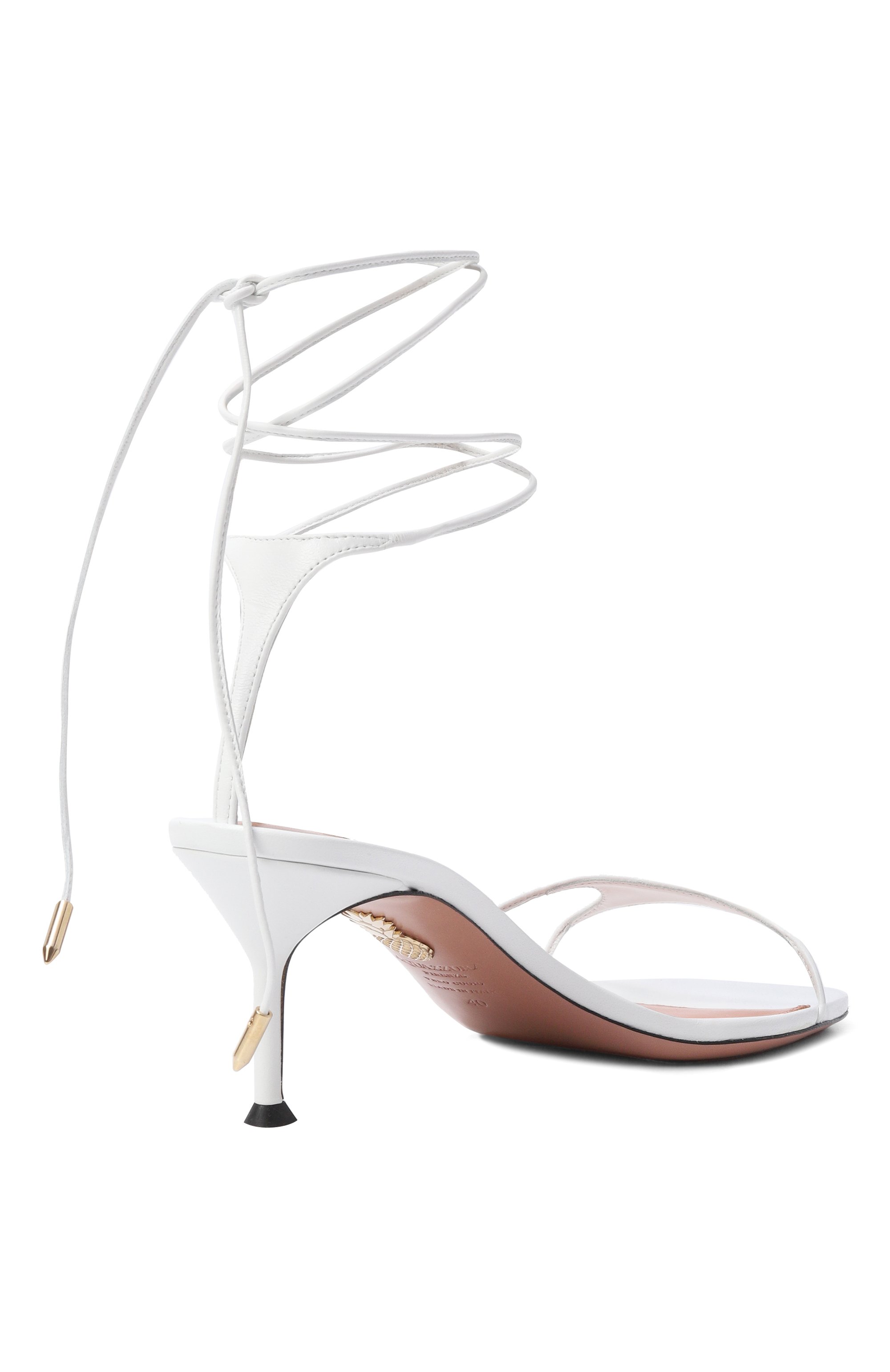 Кожаные босоножки bikini 65 AQUAZZURA, арт. BKNMIDS1-NAP-0PW, фото 5