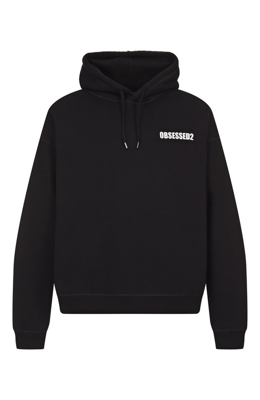 Хлопковое худи Dsquared2 S71GU0754/S25516 Чёрный S71GU0754/S25516