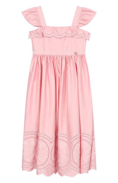 Хлопковый сарафан ELIE SAAB JUNIOR, арт. EFAB100 MX MC/TS0724 RIC05_001