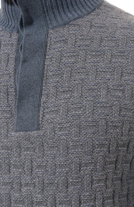Кашемировый свитер malo Голубой, фото 5