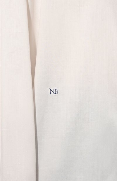 Хлопковая рубашка NOBLE&BRULEE белого цвета по цене 32000 руб., арт. NB10/160123/5, фото 5 Хлопковая рубашка NOBLE&BRULEE, арт. NB10/160123/5, фото 5