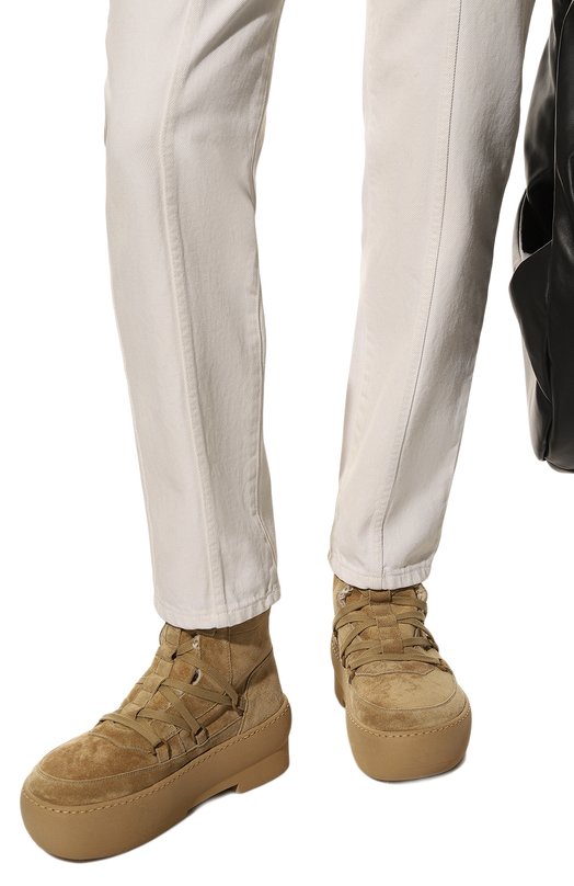 Замшевые ботинки Gia 24 GIABORGHINI Бежевый, фото 3