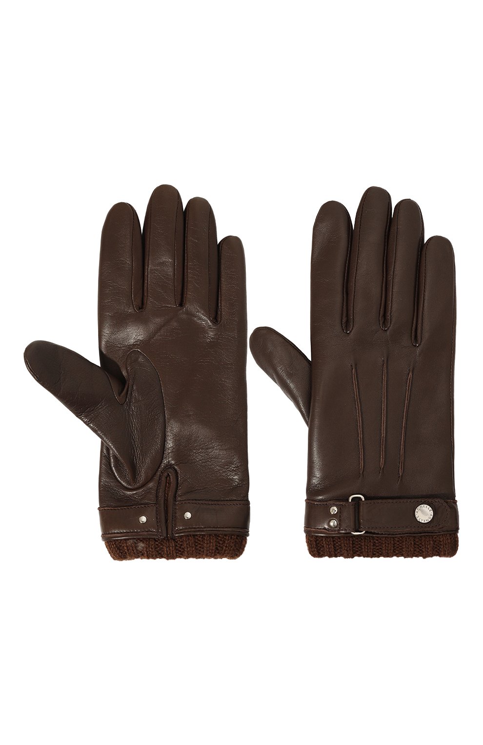 Кожаные перчатки vincent AGNELLE темно-коричневого цвета по цене 19050 руб., арт. VINCENT/C100, фото 2 Кожаные перчатки vincent AGNELLE, арт. VINCENT/C100, фото 2