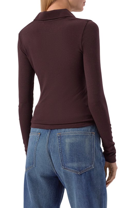 Поло из лиоцелла Agolde A73951873 Коричневый  A73951873 Фото 4