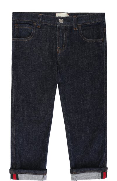 Джинсы из эластичного хлопка с контрастной отделкой GUCCI, арт. 475620/XR224, фото 1