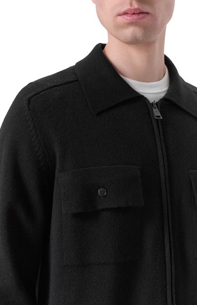 Шерстяной кардиган PREMIATA черного цвета по цене 51500 руб., арт. PMG24/W00L, фото 5 Шерстяной кардиган PREMIATA, арт. PMG24/W00L, фото 5