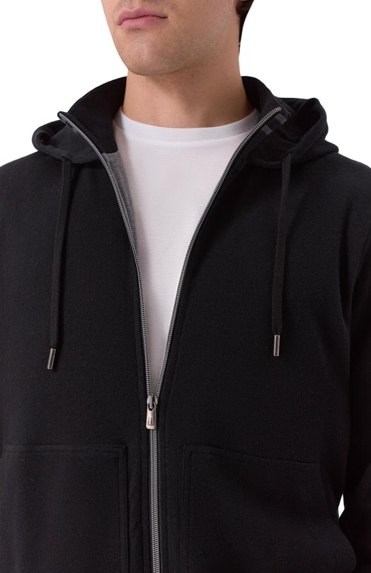 Толстовка из хлопка и кашемира Capobianco 19M405.LB00./58 Чёрный  19M405.LB00./58 Фото 5