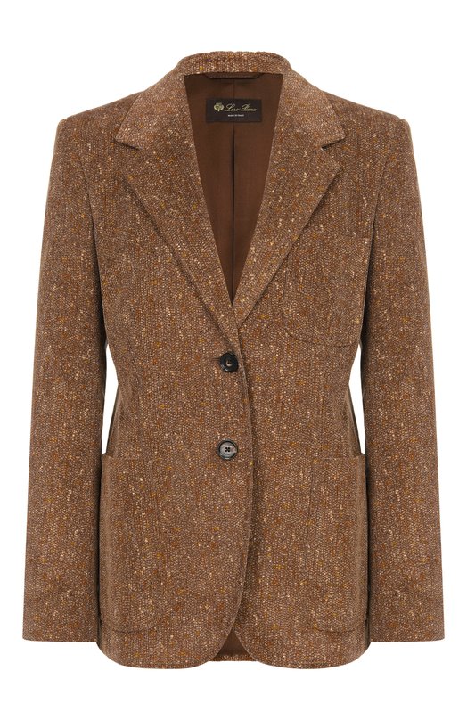 Хлопковый жакет Loro Piana FA04095 Коричневый FA04095