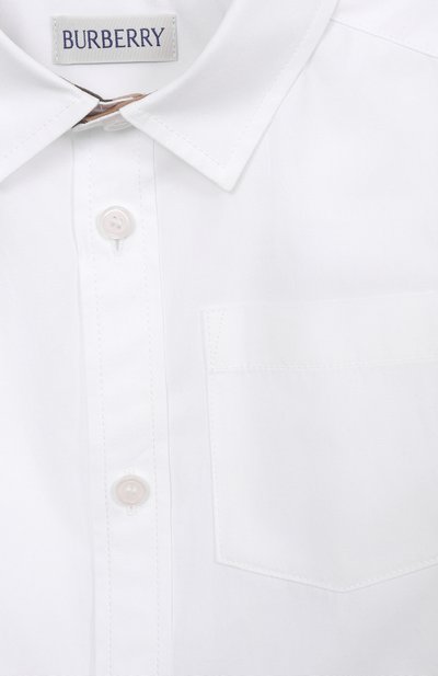 Хлопковая рубашка BURBERRY, арт. 8121255, фото 3