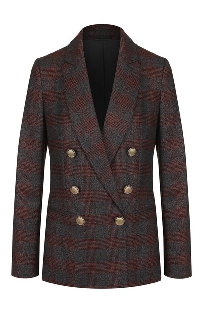 Женский двубортный шерстяной жакет BRUNELLO CUCINELLI, арт. MB5078662