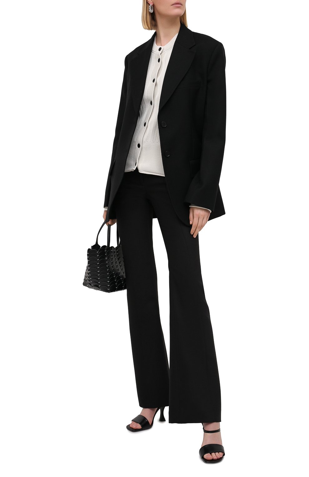 Кардиган из хлопка и шелка PROENZA SCHOULER WHITE LABEL светло-бежевого цвета по цене 47850 руб., арт. WL2117559-KS054, фото 2 Кардиган из хлопка и шелка PROENZA SCHOULER WHITE LABEL, арт. WL2117559-KS054, фото 2