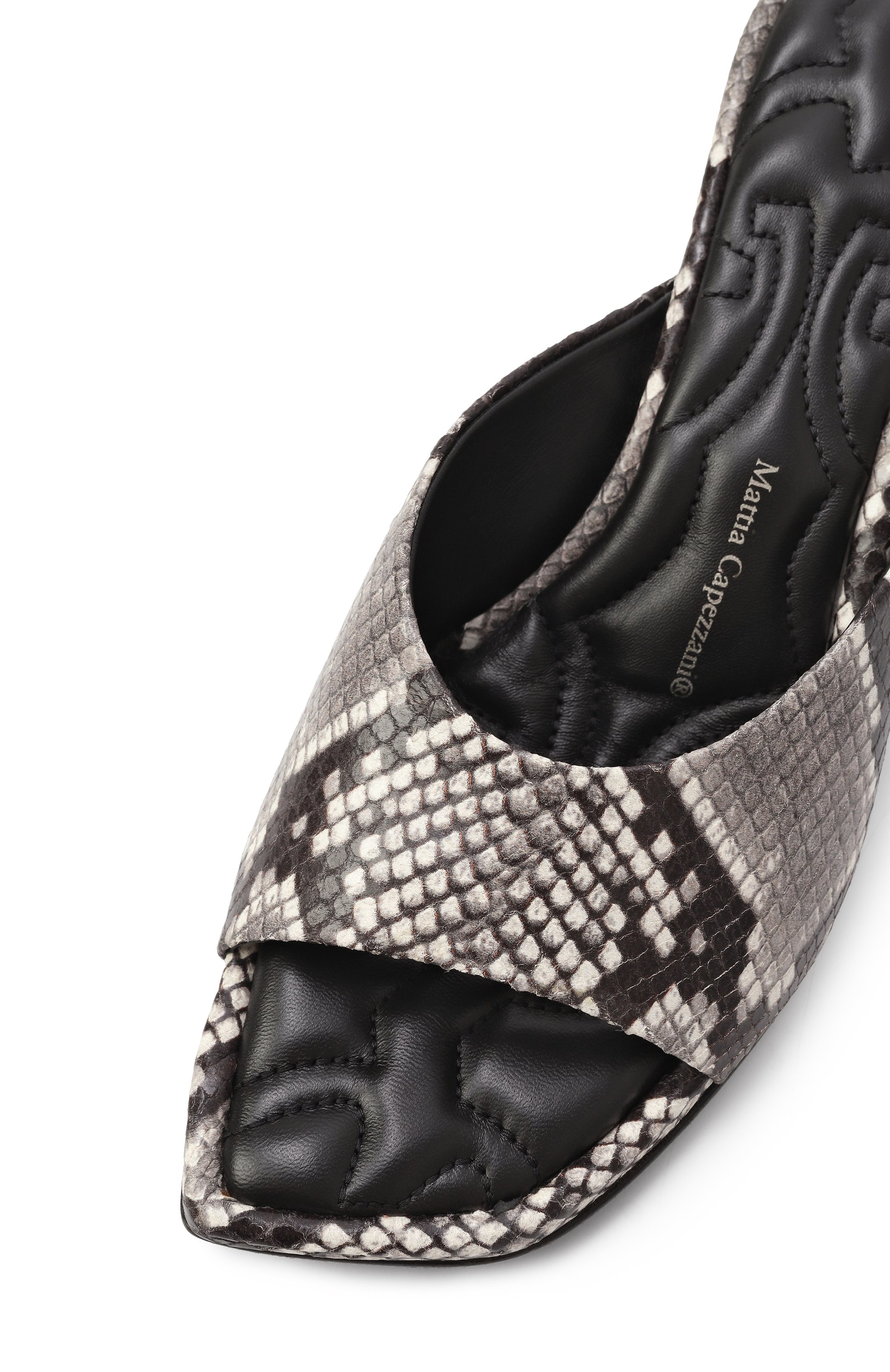 Кожаные мюли MATTIA CAPEZZANI серого цвета по цене 59950 руб., арт. W450/STAMPA, фото 7 Кожаные мюли MATTIA CAPEZZANI, арт. W450/STAMPA, фото 7