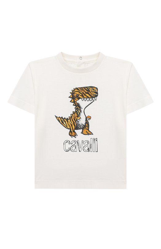 

Хлопковая футболка Roberto Cavalli, Белый