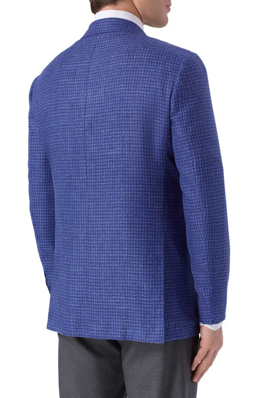 Пиджак из шерсти и кашемира Kiton UG81K0639E01 Синий  UG81K0639E01 Фото 5