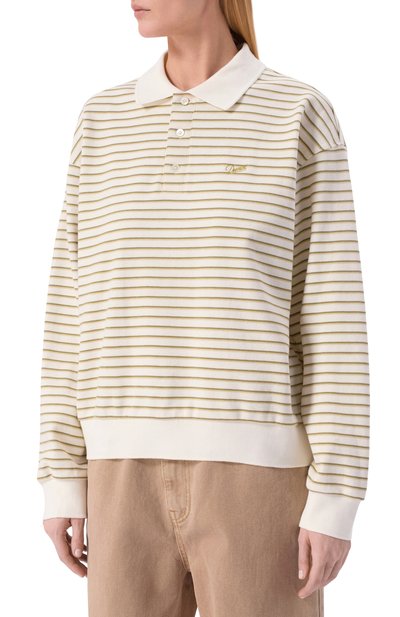 Хлопковое поло DUNST кремового цвета по цене 12750 руб., арт. UDTS6A120K1, фото 3 Хлопковое поло DUNST, арт. UDTS6A120K1, фото 3