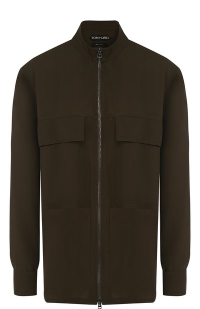 Женский удлиненный бомбер на молнии с воротником-стойкой TOM FORD, арт. CA3098-FAX335