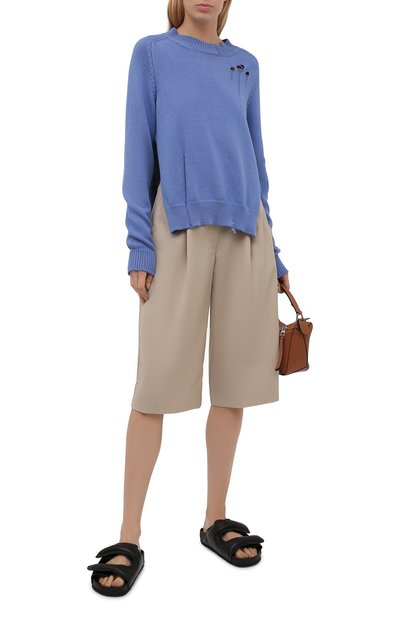 Хлопковый свитер MAISON MARGIELA голубого цвета по цене 54650 руб., арт. S51GP0218/S17663, фото 2 Хлопковый свитер MAISON MARGIELA, арт. S51GP0218/S17663, фото 2