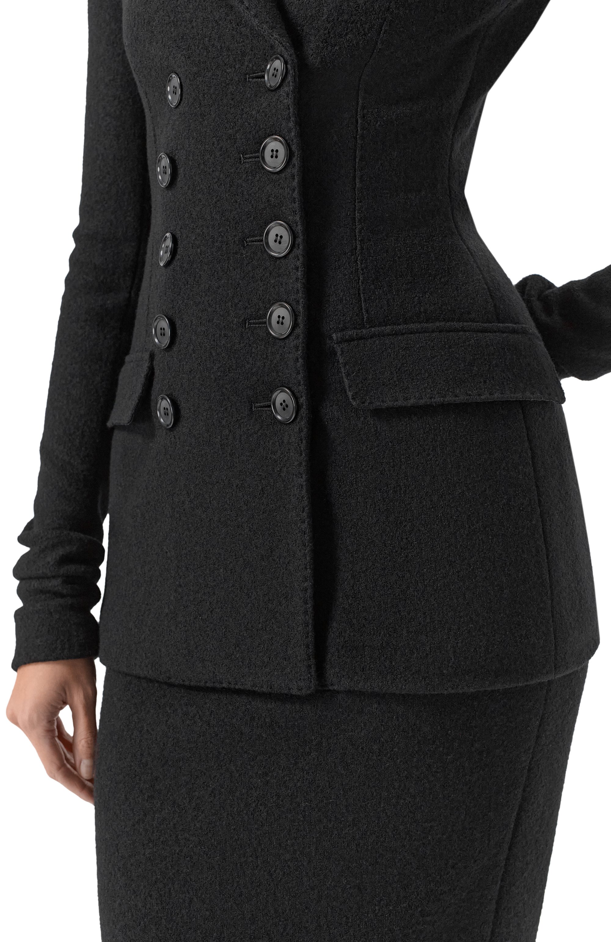 Шерстяной жакет DOLCE & GABBANA черного цвета по цене 257500 руб., арт. F27HDT/HU2BB, фото 5 Шерстяной жакет DOLCE & GABBANA, арт. F27HDT/HU2BB, фото 5