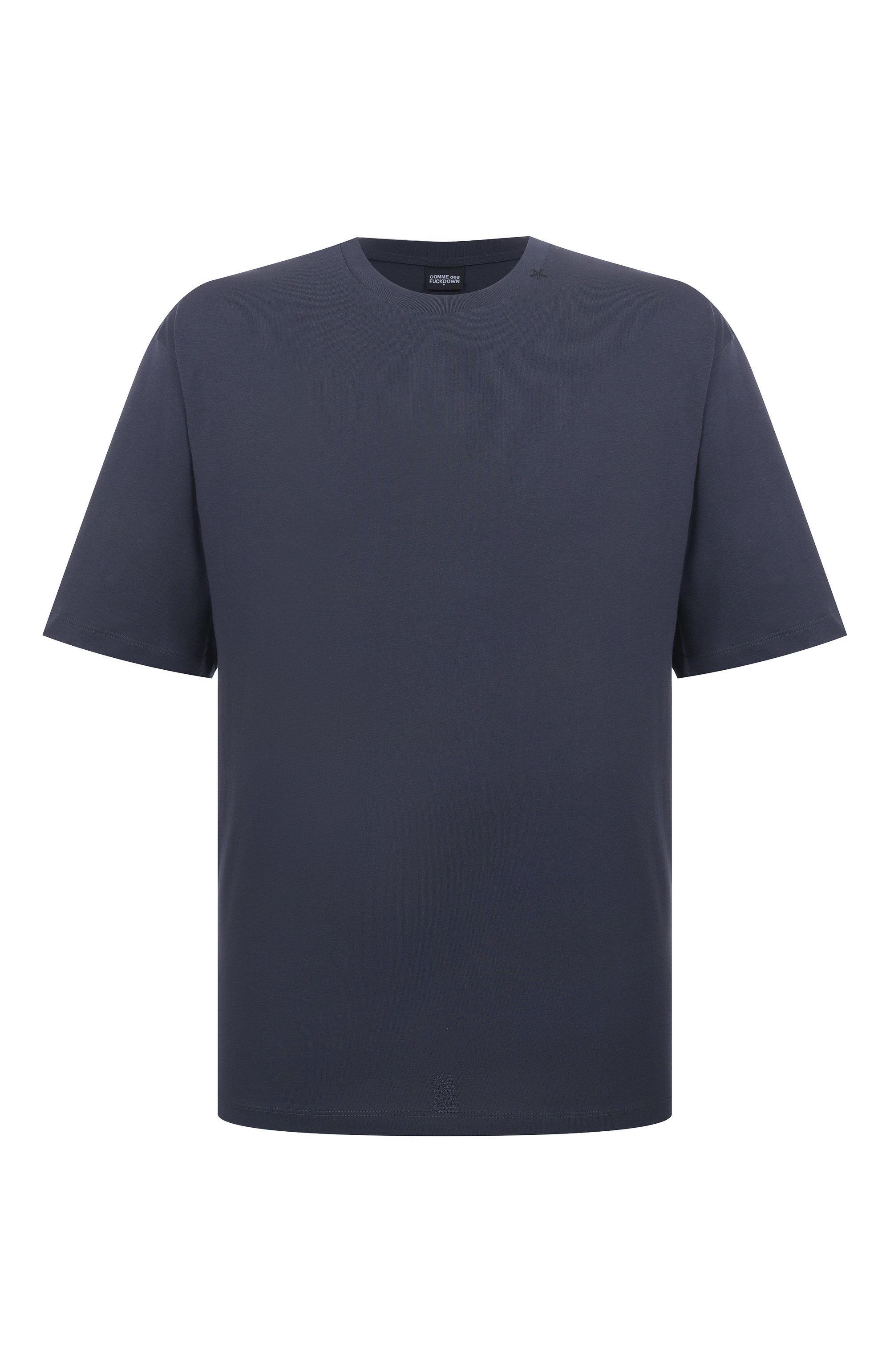 Хлопковая футболка COMME DES FUCKDOWN темно-серого цвета по цене 5525 руб., арт. CFABM01851, фото 1 Хлопковая футболка COMME DES FUCKDOWN, арт. CFABM01851, фото 1