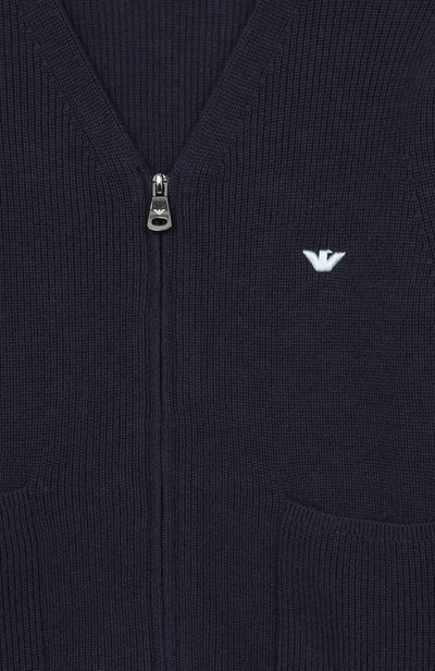 Кардиган из хлопка и шерсти EMPORIO ARMANI, арт. EB001585/AF27315, фото 3