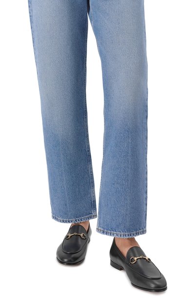 Кожаные лоферы jordaan GUCCI черного цвета по цене 134500 руб., арт. 786016/AADCW, фото 2 Кожаные лоферы jordaan GUCCI, арт. 786016/AADCW, фото 2