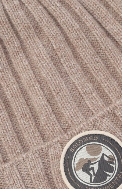 Кашемировая шапка BRUNELLO CUCINELLI темно-бежевого цвета по цене 29950 руб., арт. B22M90070B, фото 3 Кашемировая шапка BRUNELLO CUCINELLI, арт. B22M90070B, фото 3