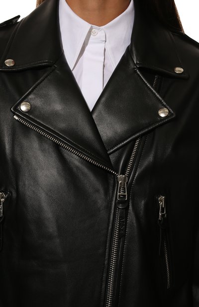 Кожаная куртка ALINE черного цвета по цене 115000 руб., арт. AL22FW030105, фото 5 Кожаная куртка ALINE, арт. AL22FW030105, фото 5