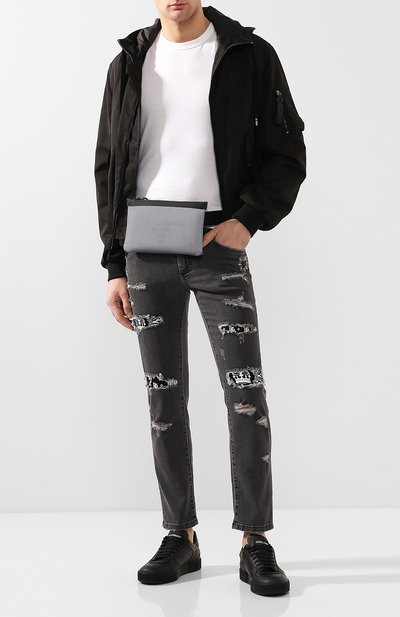 Поясная сумка palermo reflector DOLCE & GABBANA серого цвета по цене 59950 руб., арт. BM1730/AJ640, фото 2 Поясная сумка palermo reflector DOLCE & GABBANA, арт. BM1730/AJ640, фото 2