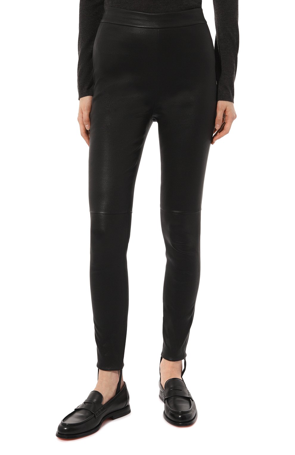 Кожаные брюки со штрипками ALINE, арт. AL120102, фото 3