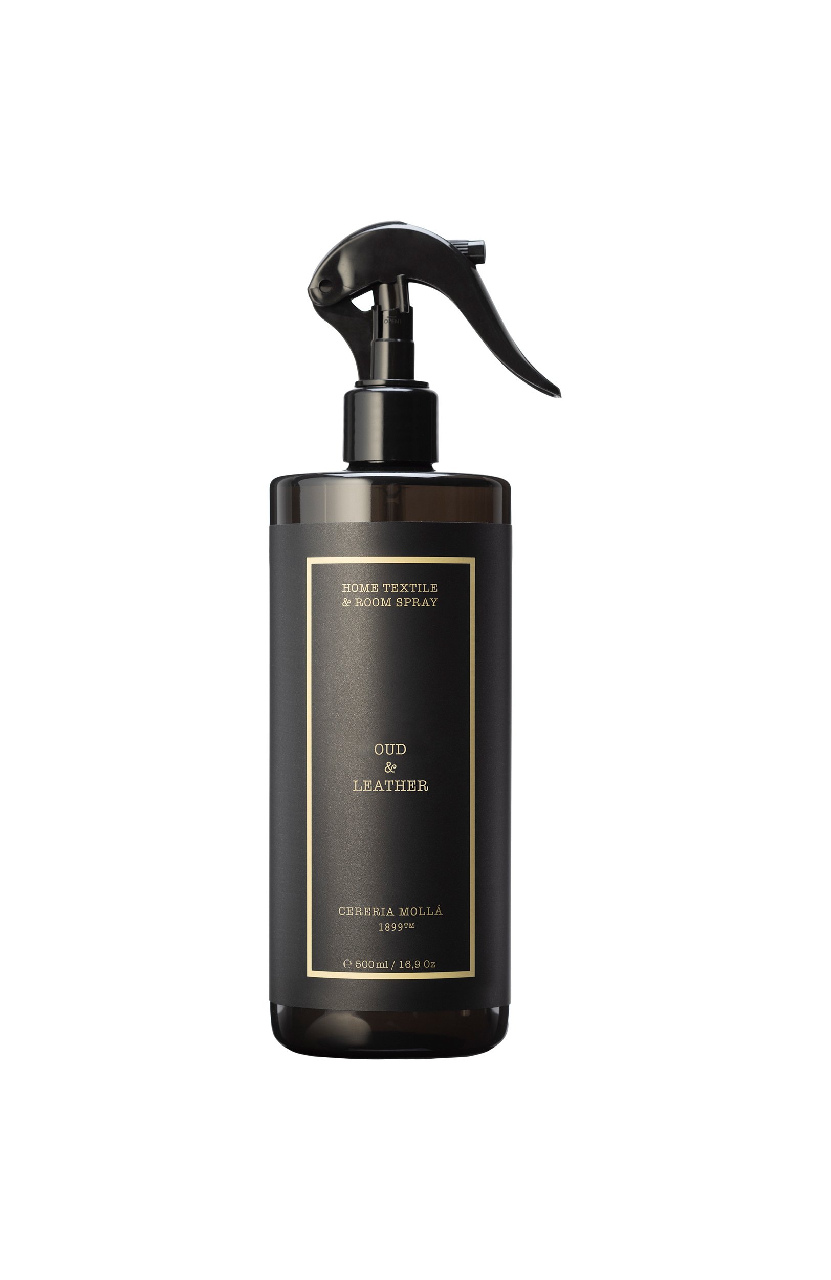 Спрей для дома и тканей oud & leather (500ml) CERERIA MOLLA 1899 бесцветного цвета по цене 4500 руб., арт. 8424405011997, фото 1 Спрей для дома и тканей oud & leather (500ml) CERERIA MOLLA 1899, арт. 8424405011997, фото 1