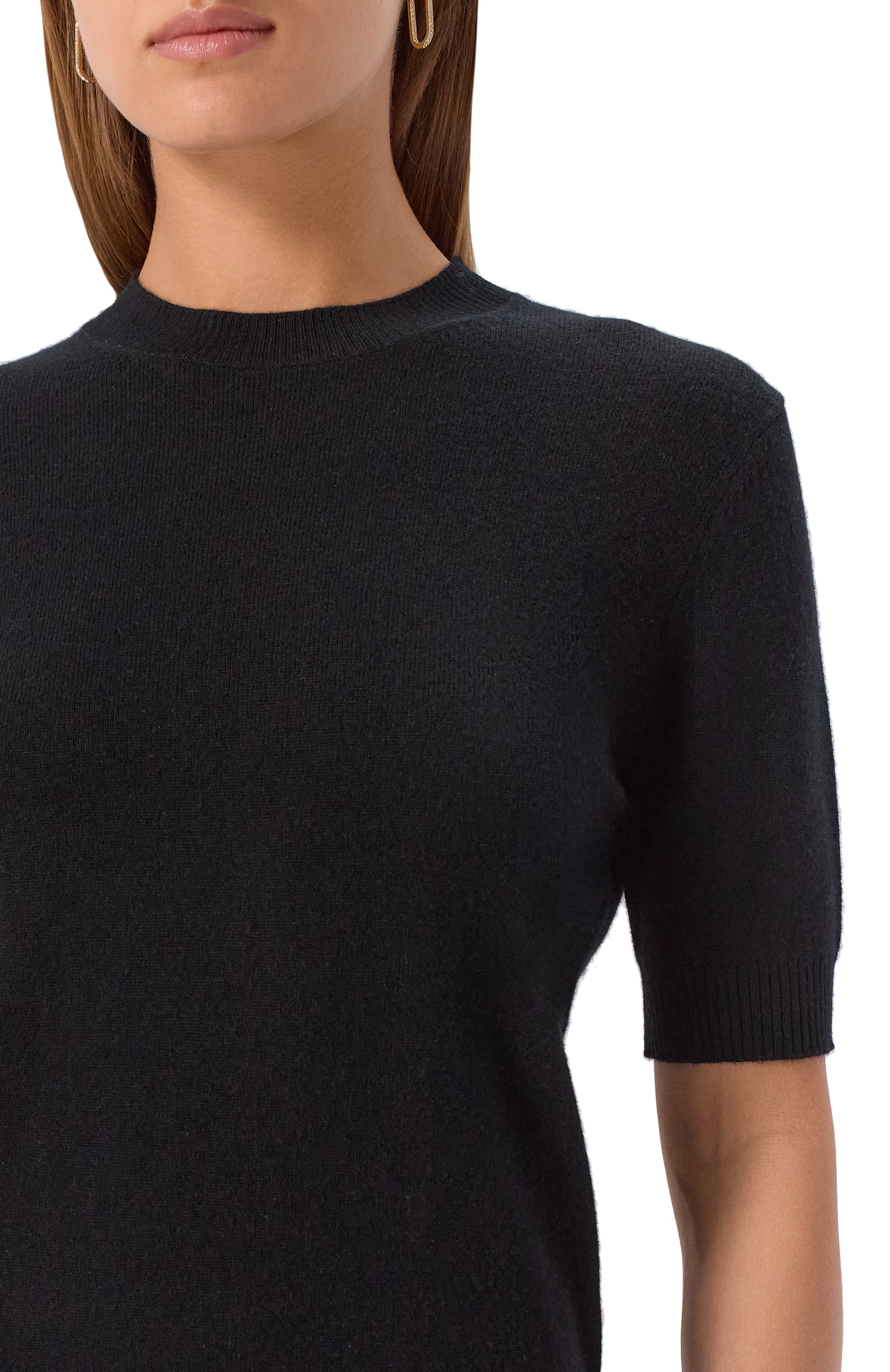 Пуловер из шерсти и кашемира ELLYME черного цвета по цене 16900 руб., арт. 00345, фото 5 Пуловер из шерсти и кашемира ELLYME, арт. 00345, фото 5