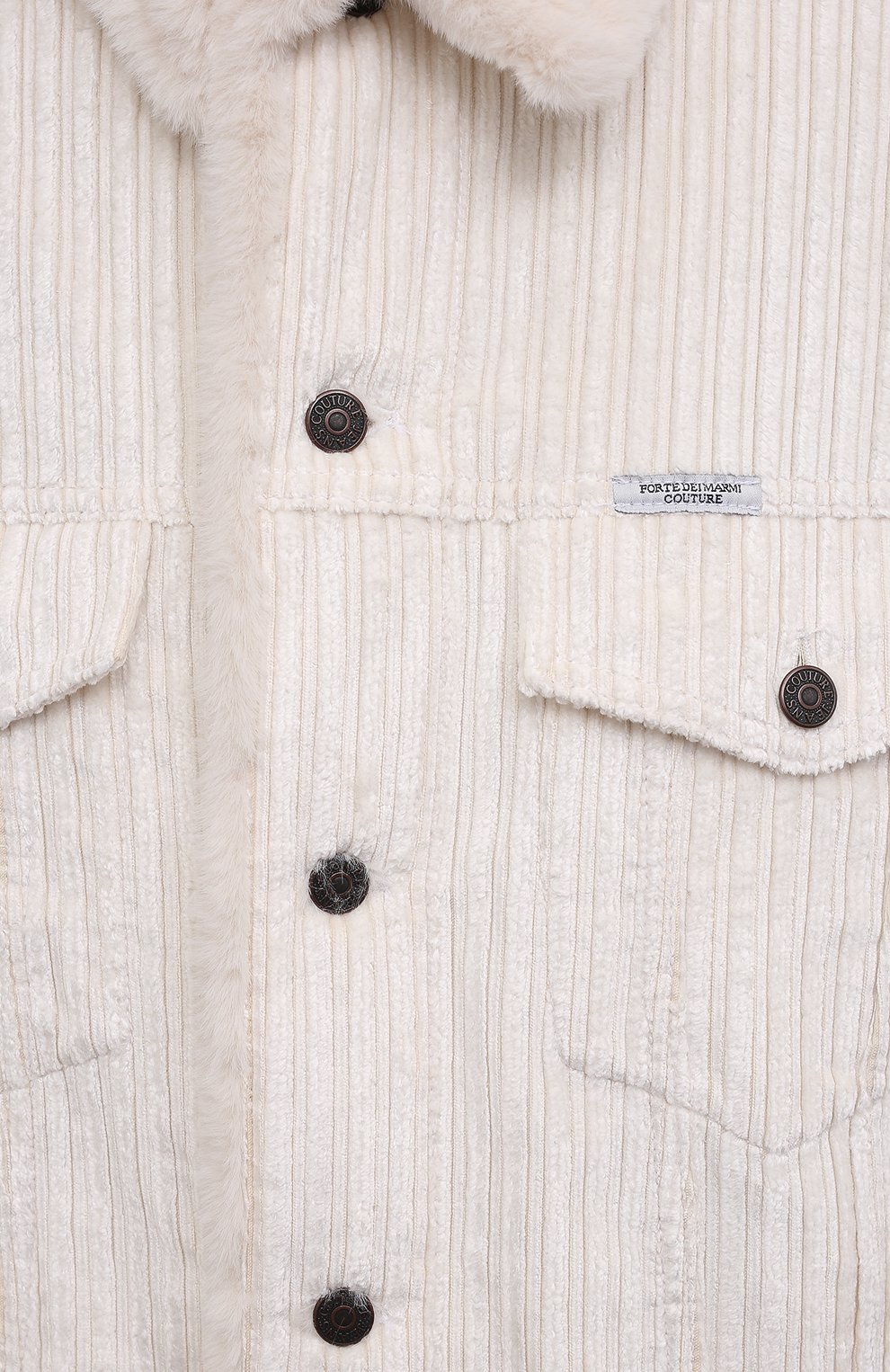 Вельветовая куртка FORTE DEI MARMI COUTURE кремового цвета по цене 71950 руб., арт. 21WF1393, фото 5 Вельветовая куртка FORTE DEI MARMI COUTURE, арт. 21WF1393, фото 5
