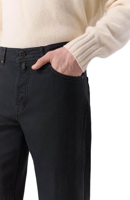 Хлопковые брюки Kiton UPNJS1K0602H03 Чёрный  UPNJS1K0602H03 Фото 5