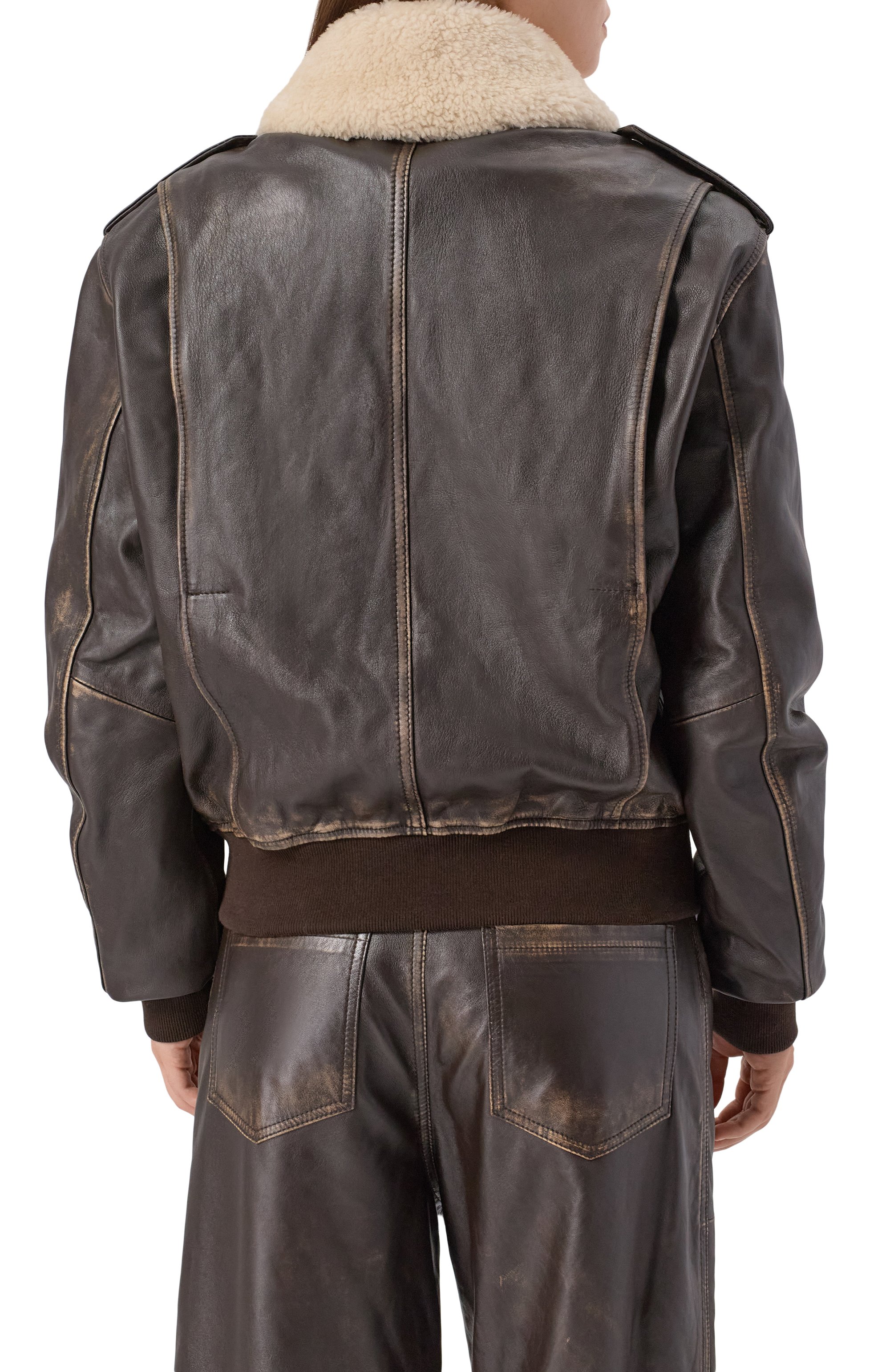 Кожаный бомбер HALFBOY, арт. HF251WL005, фото 4