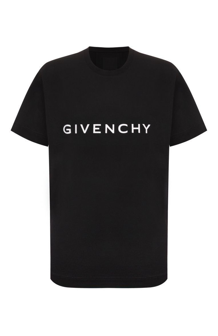 Мужская хлопковая футболка GIVENCHY черного цвета, арт. BM716N3YAC | Фото 1 (Рукава: Короткие; Принт: С принтом; Длина (для топов): Удлиненные; Материал сплава: Проставлено; Материал внешний: Хлопок; Драгоценные камни: Прост�авлено; Стили: Кэжуэл)