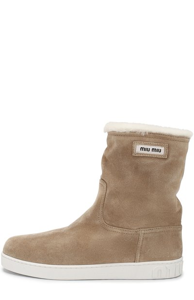 Замшевые сапоги с внутренней отделкой из меха MIU MIU, арт. 5U896B/E1D, фото 3
