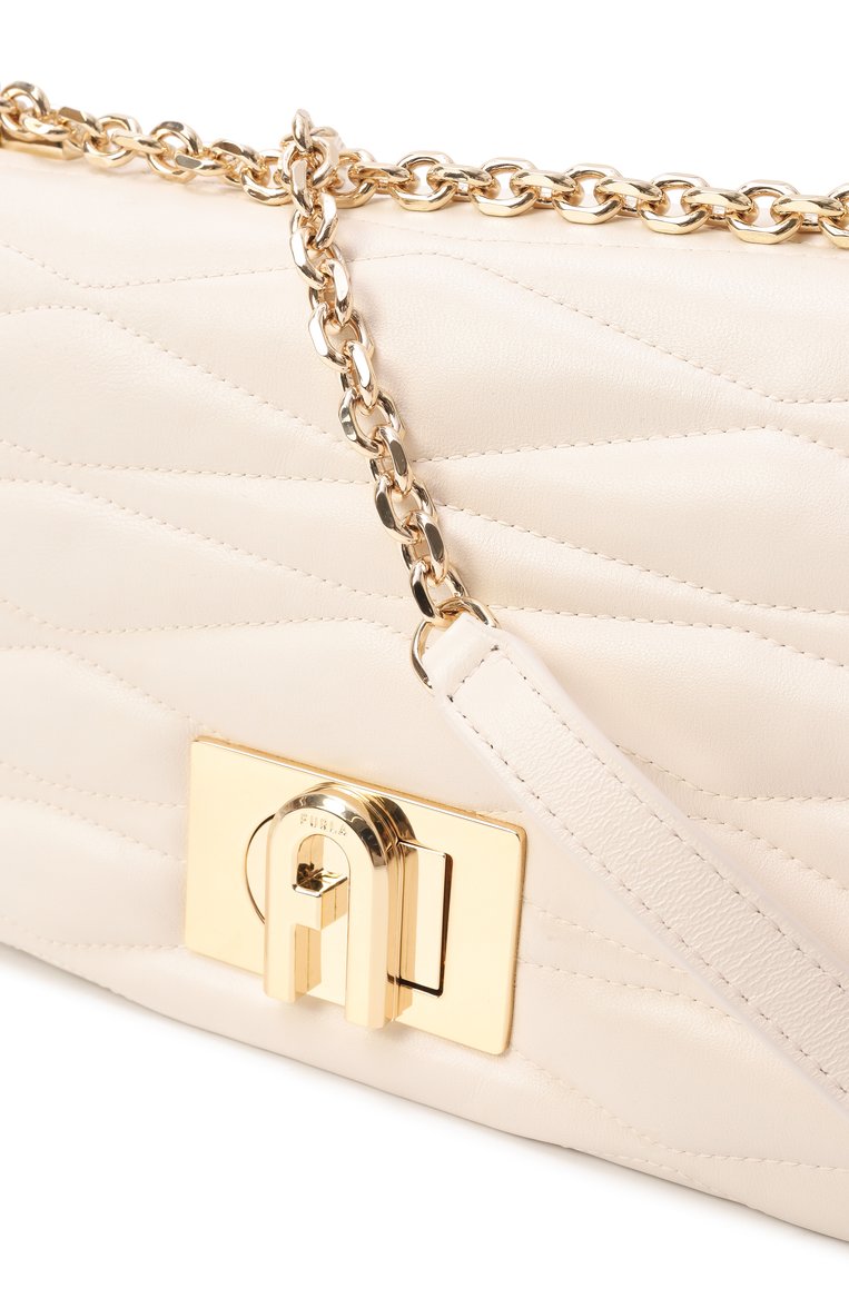Женская сумка furla 1927 small FURLA кремового цвета, арт. WB01671/BX3221 | Фото 3 (Материал: Натуральная кожа; Размер: small; Ремень/цепочка: На ремешке; Автоматизация ТО: Проставлено; Автоматизация состава: Проставлено)