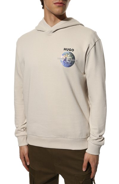 Хлопковое худи HUGO, арт. 50473788, фото 3