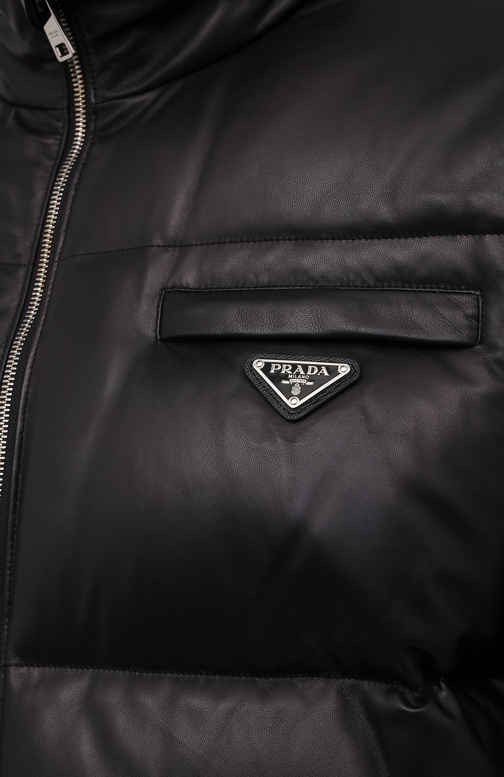 Кожаный пуховик PRADA, арт. UPS559-JHI-F0002, фото 5