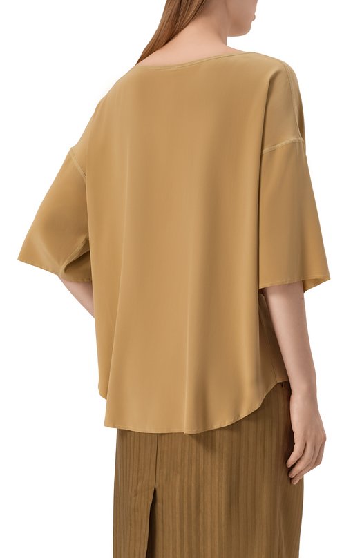 Шелковый топ Petar Petrov S26TB8 Бежевый  S26TB8 Фото 4