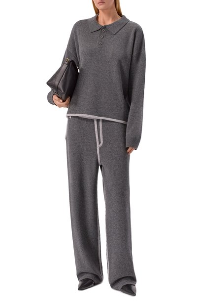 Поло из шерсти и кашемира AYA MUSE серого цвета по цене 55250 руб., арт. AMSS2548, фото 2 Поло из шерсти и кашемира AYA MUSE, арт. AMSS2548, фото 2