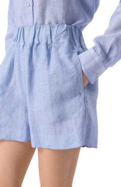 Льняные шорты 120% LINO, арт. 32ALIW29BR/000F753, фото 5