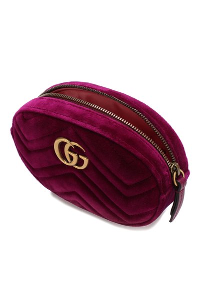 Поясная сумка gg marmont из бархата GUCCI, арт. 476434/9FRDT, фото 4