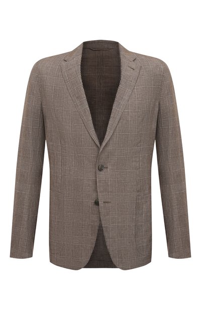 Мужской пиджак из шерсти и льна ZEGNA, арт. 339503/1DJSS0