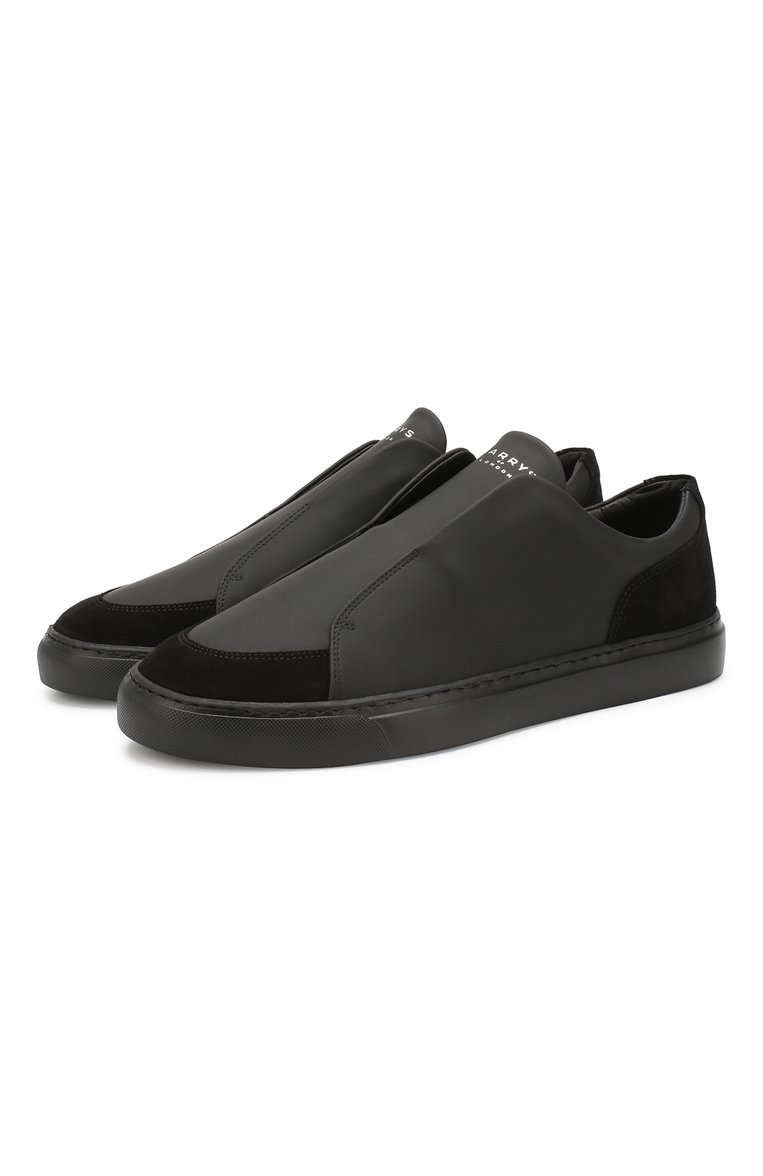 Мужские кожаные кеды HARRYS OF LONDON черного цвета, арт. JAUNTY TECH LEATHER/SUEDE | Фото 1 (Подошва: Плоская; Материал внутренний: Натуральная кожа; Статус проверки: Проверена категория; Материал утеплителя: Без утеплителя; Стили: Классический; Драгоценные камни: Проставлено; Материал сплава: Проставлено; Материал внешний: Натуральная кожа; Кросс-КТ: Низкие)